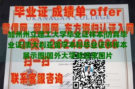 加州州立理工大学毕业证书样本|仿真毕业证书|澳大利亚留学本科毕业证书样本展示图|国外大学成绩单图片